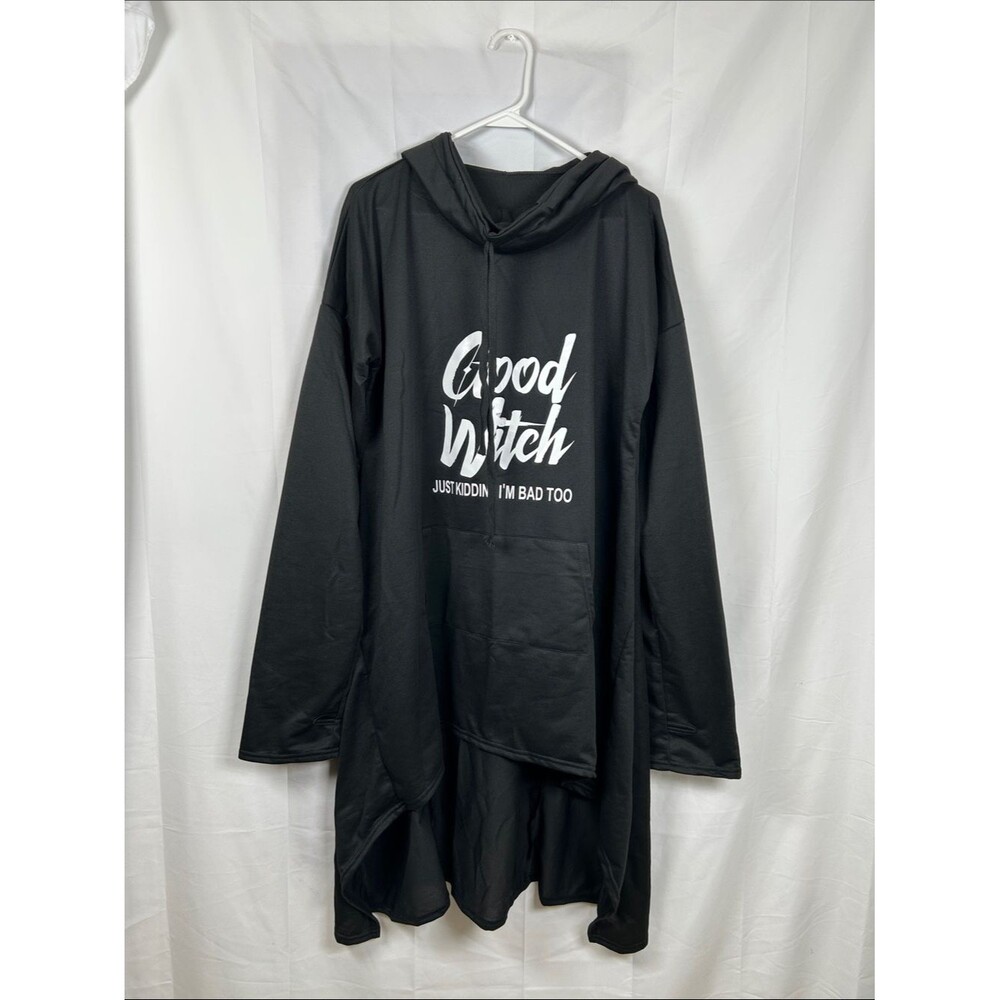 Good Witch Tunic Hoodie Women’s 2XL Black Long Sleeve Pullover
